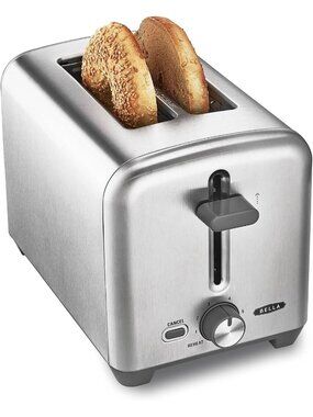 Stainless Steel 2-Slice Toaster with Extra Wide Slots for Bagels & Bread